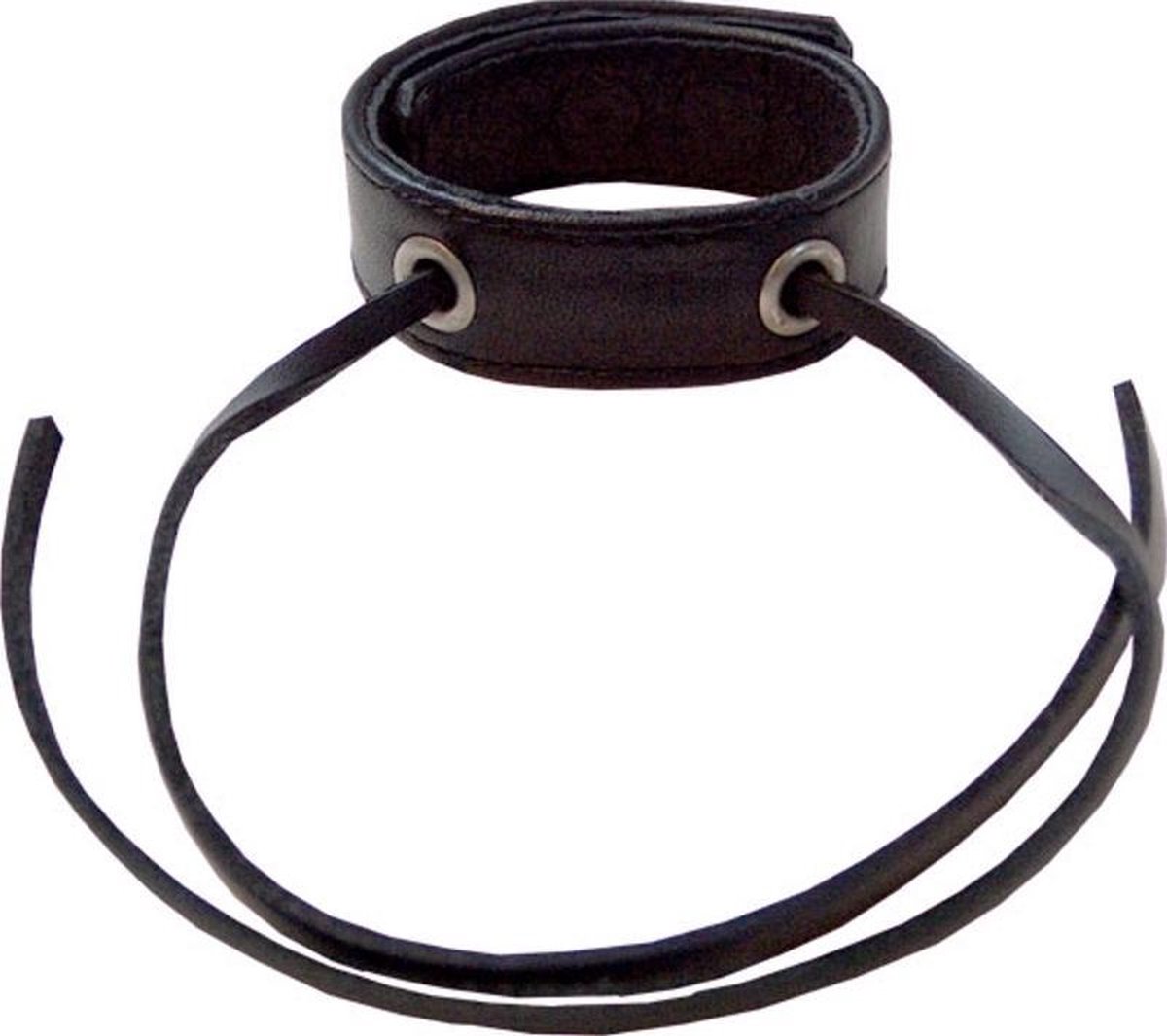 Goedkoopste Cockstrap with lace leer verstelbaar zwart