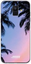 Samsung Galaxy A6 (2018) Hoesje Transparant TPU Case - Sunset Palms #ffffff