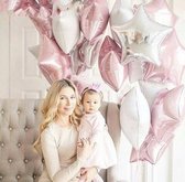 Luxe Geboorte Huwelijk ballonnen set Meisje | Ster - Stervorm | 18 inch - 6 stuks | Babyshower - Kraamfeest - Decoratie - Feest - Kraamtijd - Kraamborrel - Versiering - Bruiloft -