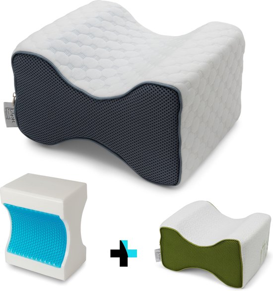 Lifetec Premium® Pro Knee Kniekussen - Orthopedisch Beenkussen – Zijslaapkussen Voor In Bed – Cooling Gel