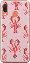 Samsung A20e hoesje siliconen - Lobster all the way | Samsung Galaxy A20e case | geel | TPU backcover transparant