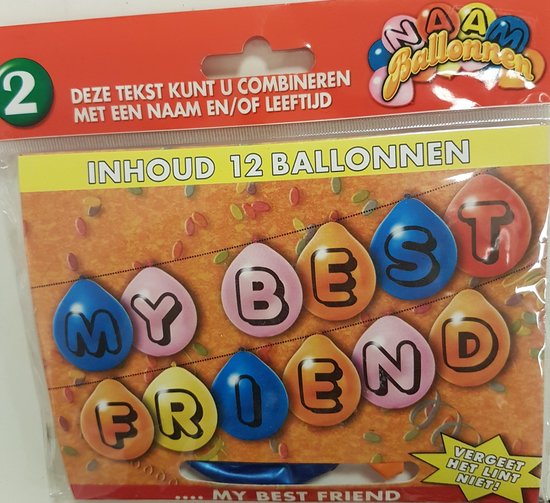 miko feestballonnen 12 x tekstballonnen met tekst my best friend