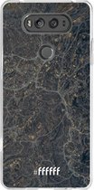 LG V20 Hoesje Transparant TPU Case - Golden Glitter Marble #ffffff