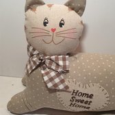 Kat Deurstopper Kat gestipt Home sweet home
