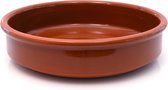 Graupera aardewerk ovenschaal dia . 28 cm bruin.