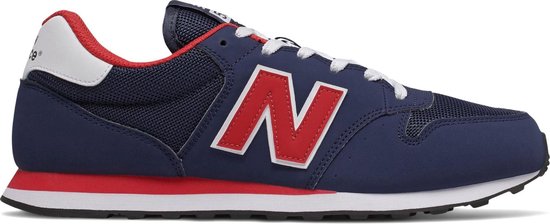 New Balance 500 sneakers donkerblauw/wit/zilver - Schoenen.nl