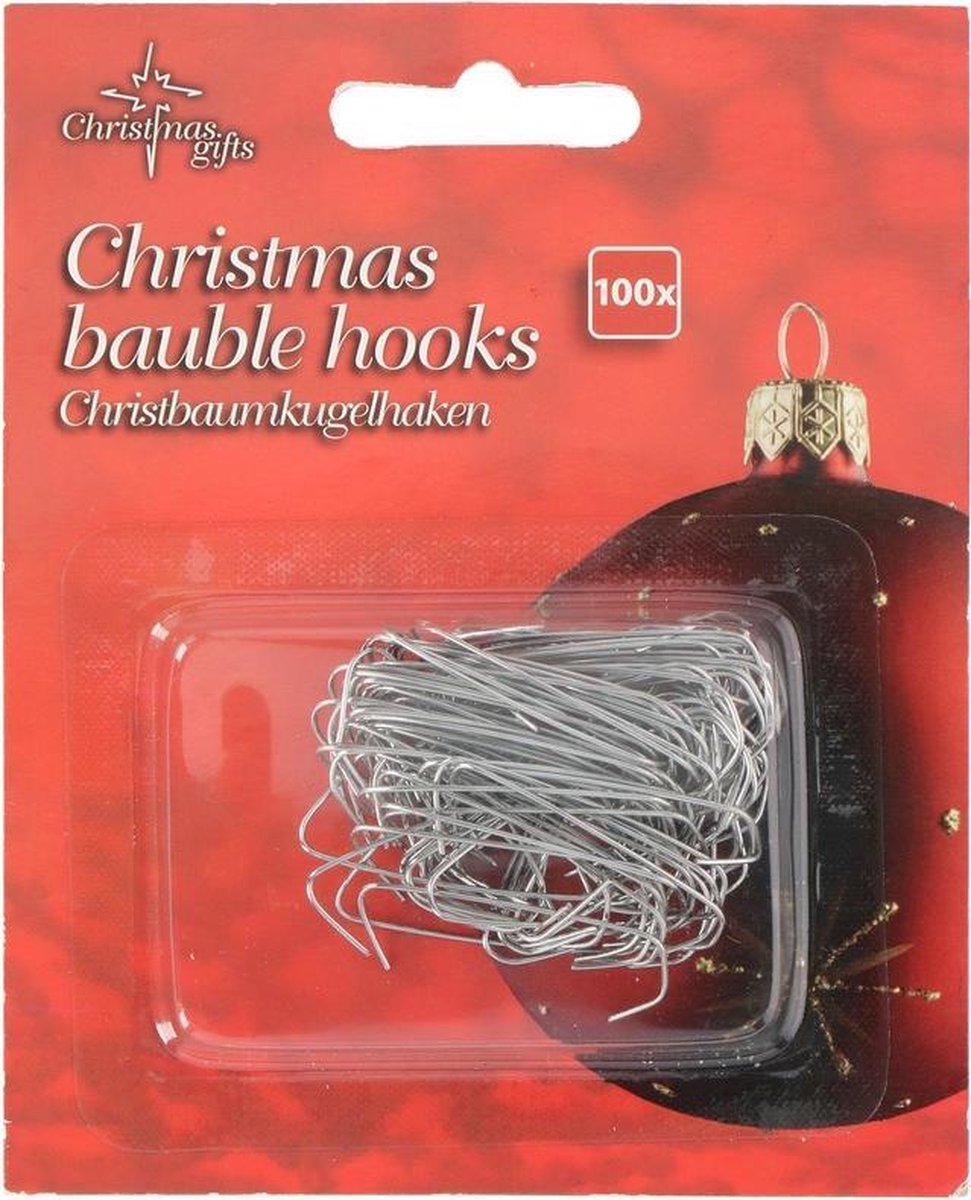 400x zilveren kerstbalhaakjes/kerstboomhaakjes - Zilveren haakjes voor kerstballen 100 stuks