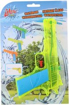 1x Waterpistolen/waterpistool geel klein van 18 cm kinderspeelgoed - waterspeelgoed van kunststof