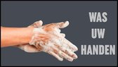 Vloerkleed Tapijt Message Mat - Was uw handen! - 150x85 - COVID-19 - Wasbaar