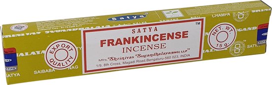 Wierookstokjes Satya Frankincense (los pakje van 15 gram)