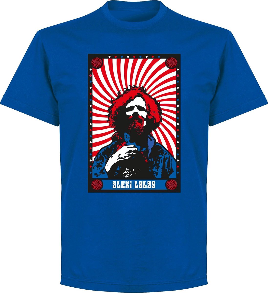 Lalas Psychadelic USA T-Shirt - Blauw - XXXXL