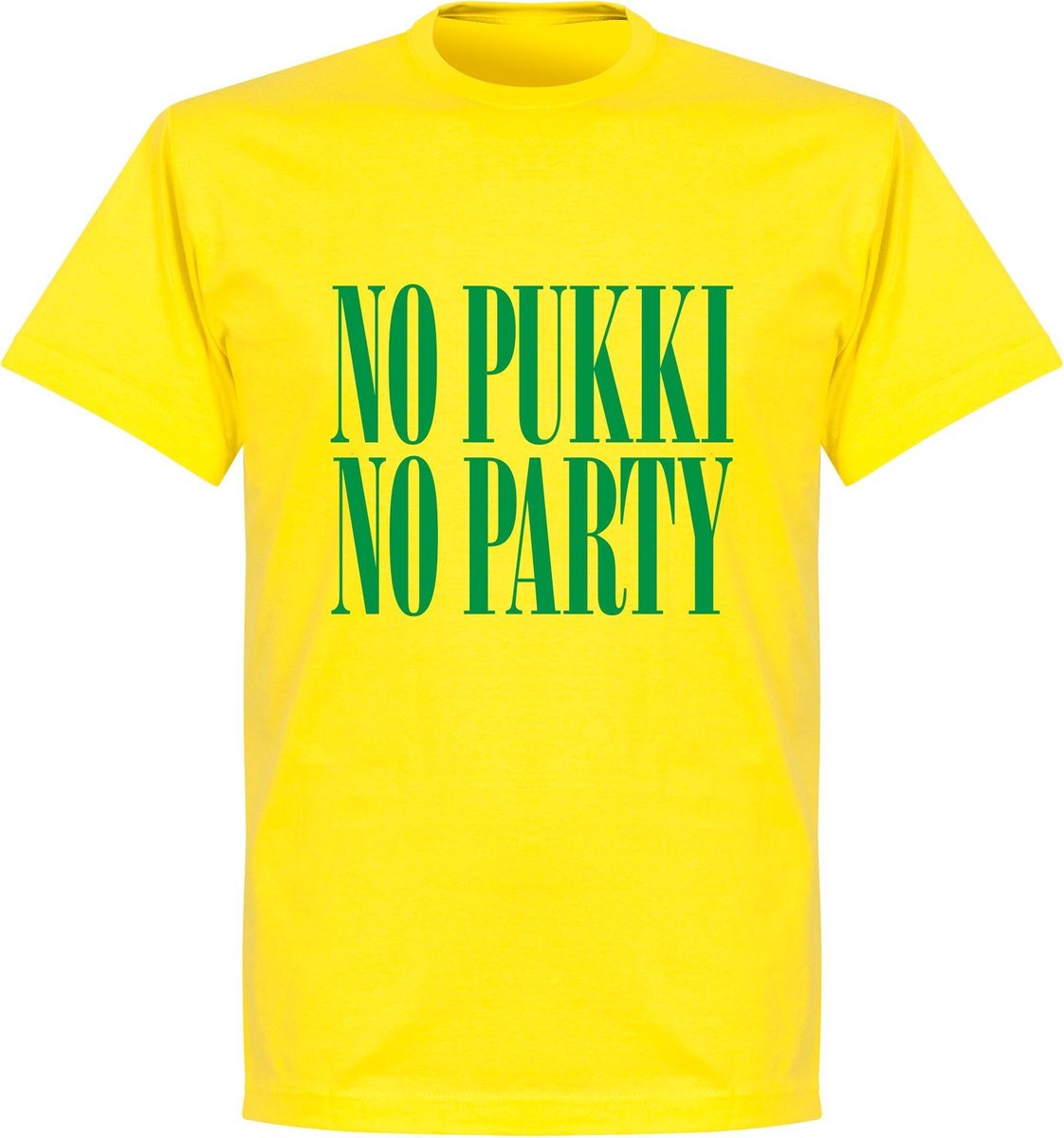 No Pukki No Party T-Shirt - Geel - S
