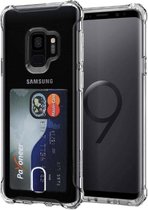 Cache arrière de la carte Samsung Galaxy S9 | Transparent | TPU souple | Antichoc | Titulaire de la carte | Portefeuille
