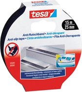 1x Tesa anti-slip tape zwart op rol 15 meter - Klusmateriaal - Huishoudartikelen - Anti-slip tape/rand - Antislip tape - Anti uitglij tape