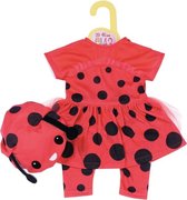 Dolly Moda Lovely Lieveheersbeestje Outfit - Poppenkleding 43 cm