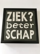 Fotolijst met tekst –Ziek? Beterschap - 13 x 13 cm