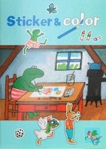 Kikker sticker & color buro kleurboek