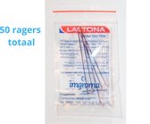 Ragers Lactona - Grand 8 mm - Violet - Sac de 10 poignées x 5 pièces - Avec support de protection gratuit - Emballage avantage