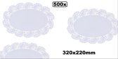 500x Taart rand ovaal 320x220mm wit - bakken taart randen koken eten food gebak