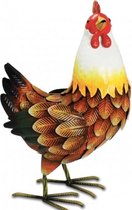Kip metaal tuindecoratie Boerderij Kip 40 cm