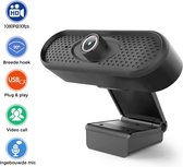 Nince webcam van hoge kwaliteit - 1080P FULL HD 25 FPS - Ingebouwde Mic met Ruisonderdrukking - Windows & Apple Compatible - PC / Laptop