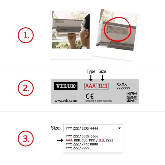 VELUX Store à enrouleur occultant d'origine (DKL) pour fenêtres de toit VELUX, cadre blanc, S08, 608, blanc