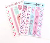 Schattige roze planner stickers