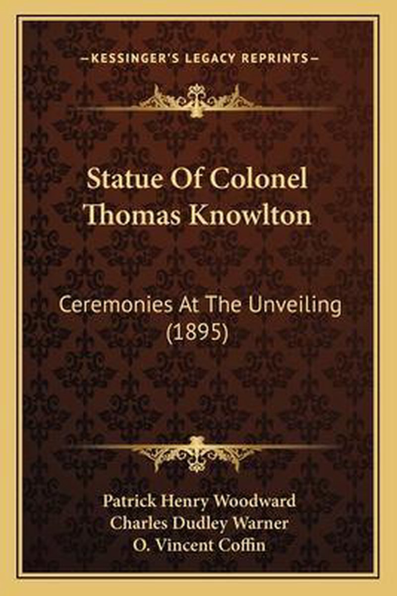 Statue Of Colonel Thomas Knowlton van Patrick Henry Woodward