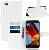 Litchi Texture horizontale flip lederen tas voor Xiaomi Redmi Go, met portemonnee en houder en kaartsleuven (wit)