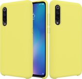 Let op type!! Effen kleur Liquid silicone dropproof beschermhoes voor Xiaomi mi 9 (wit)