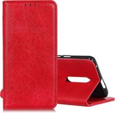 Magnetische Retro Crazy Horse Texture Horizontale Flip Leather Case voor LG K40, met houder & kaartsleuven & fotolijst (rood)