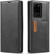 Voor Galaxy S20 Ultra LC.IMEEKE LC-001-serie PU + TPU kleuraanpassing frosted horizontale flip lederen tas met houder en kaartsleuf (zwart)