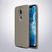 Litchi Texture TPU schokbestendig hoesje voor Nokia 7.1 Plus / X7 (grijs)