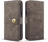 Koeienhuid textuur magnetische absorptie afneembare horizontale flip lederen tas voor Galaxy S9 plus, met houder en kaartsleuven en portemonnee (zwart)