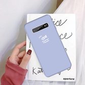 Voor Galaxy S10 + Little Fish Pattern Frosted TPU beschermhoes (lichtpaars)