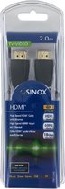 Sinox Plus -4K60Hz HDMI kabel met Ethernet en HDR - HDMI versie 2.0b - 2 meter