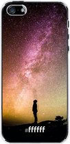 iPhone SE (2016) Hoesje Transparant TPU Case - Watching the Stars #ffffff