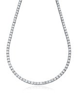 Velini jewels -CH3100W -Ketting -925 zilver -gerodineerd -Cubic Zirkonia-40 cm+ 5 cm verlengstuk