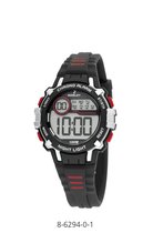 Nowley 8-6294-0-1 digitaal horloge 35 mm 100 meter zwart/ rood