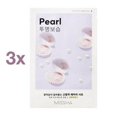 3 x Missha Pearl Airy Fit Face Sheet Mask - Korean Skincare - K-Beauty - Parel Zachte Huid - Super Soft Skin