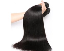 Kit Straight Human Hair Bundels 2x 100gr, 24inch + 1 frontal 10A ,60,96cm