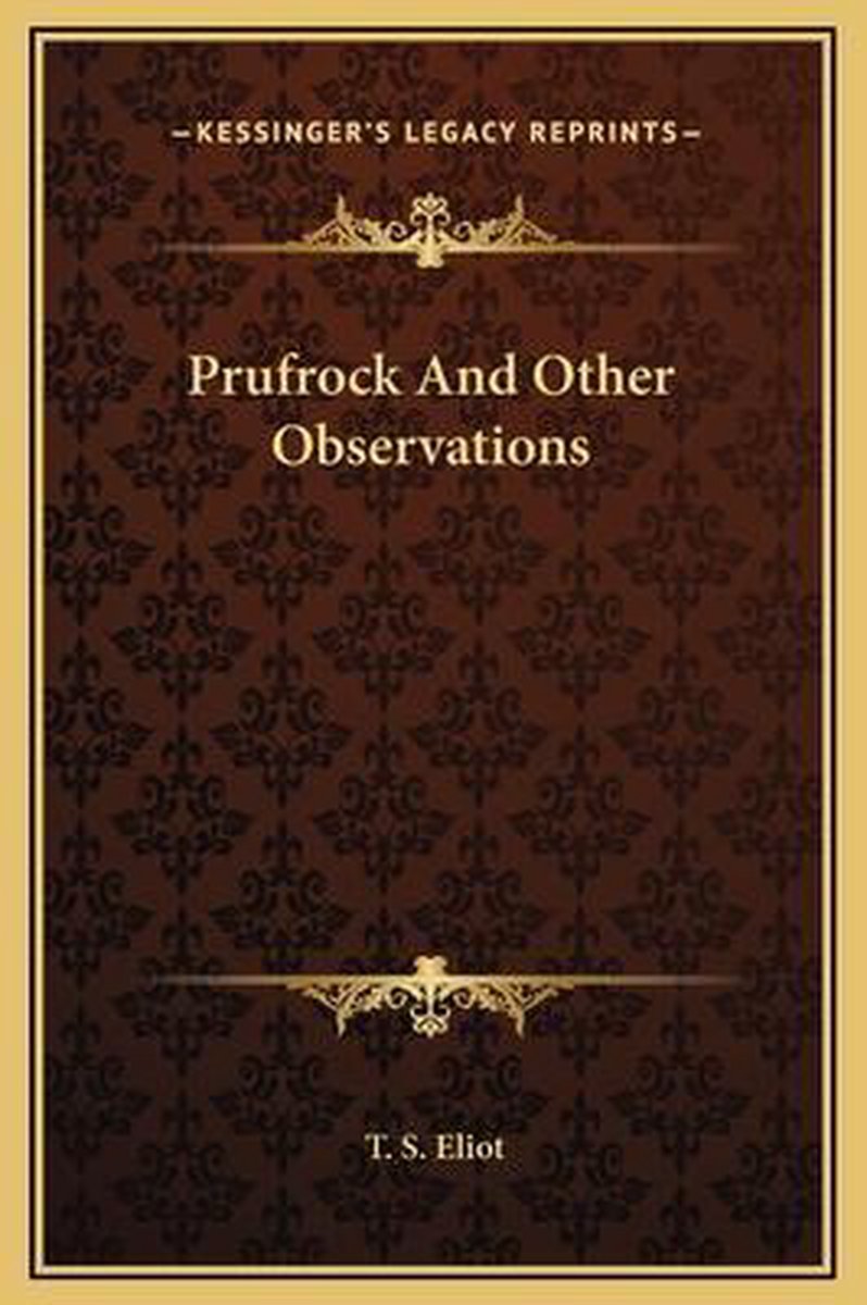 Prufrock And Other Observations van Onbekend