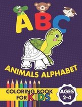 ABC Animals Alphabet Coloring Book For Kids Ages 2-4