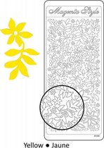 Vaessen Creative Sticker - 10x23cm - 10st - geel solid flowers