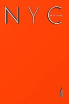 NYC Chrysler building bright orange grid style page notepad $ir Michael limited edition