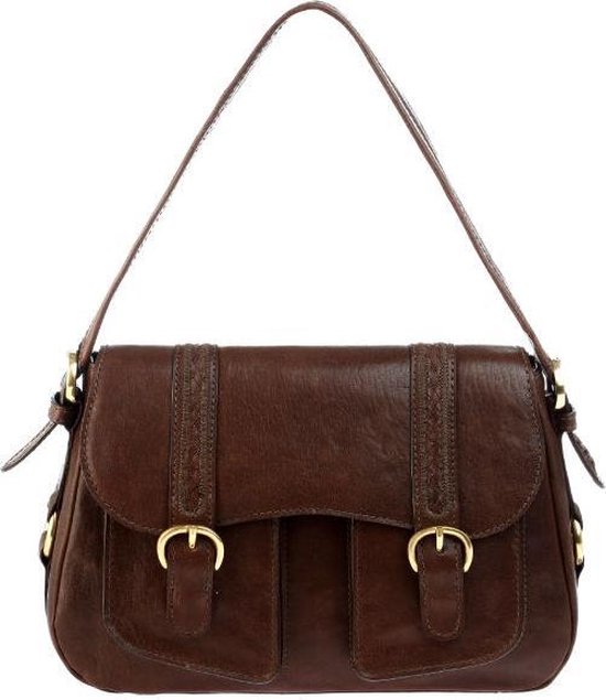 Een handtas van bruin nubuck, model Astrid. - N.V. Veilinghuis