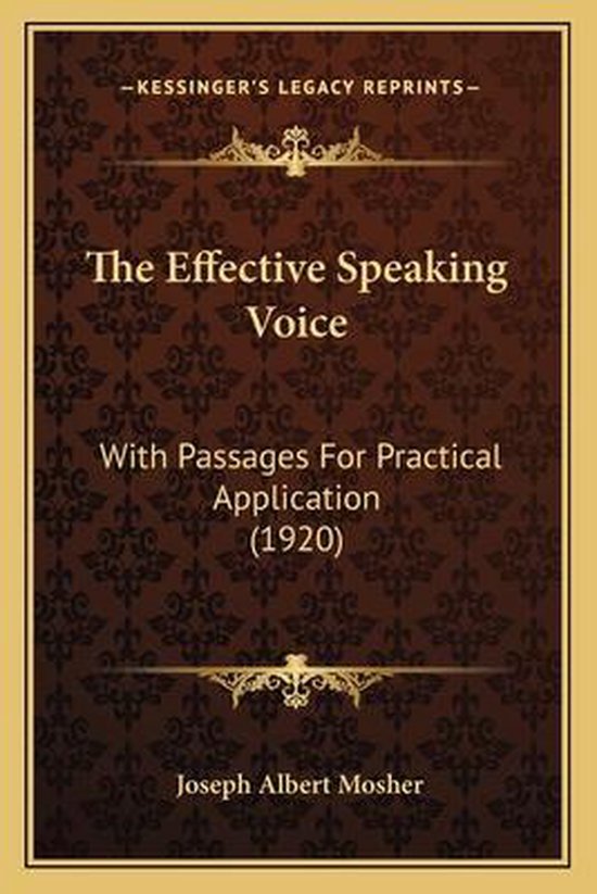 The Effective Speaking Voice - cover