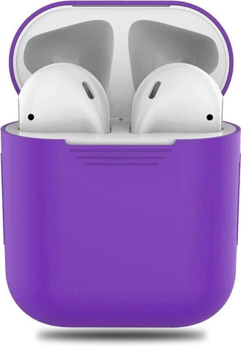 Studio Air® Airpods Hoesje Siliconen Case - Paars - Soft Case - Airpods Case - Airpods 1&2