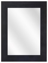 Spiegel met Brede Houten Lijst - Zwart - 40x60 cm