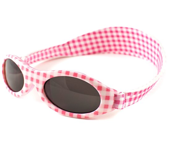Banz - UV-beschermende zonnebril voor kinderen - Bubzee - Roze geblokt - maat Onesize (2-5yrs)